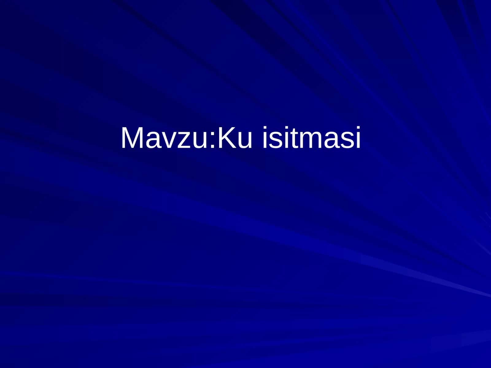 Ku isitmasi