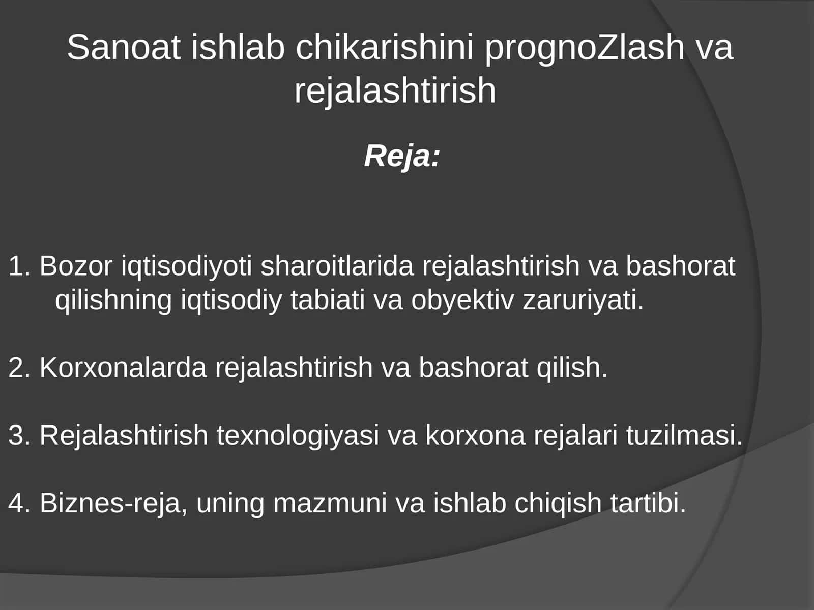 SanoatishlabchikarishiniprognoZlashvarejalashtirish