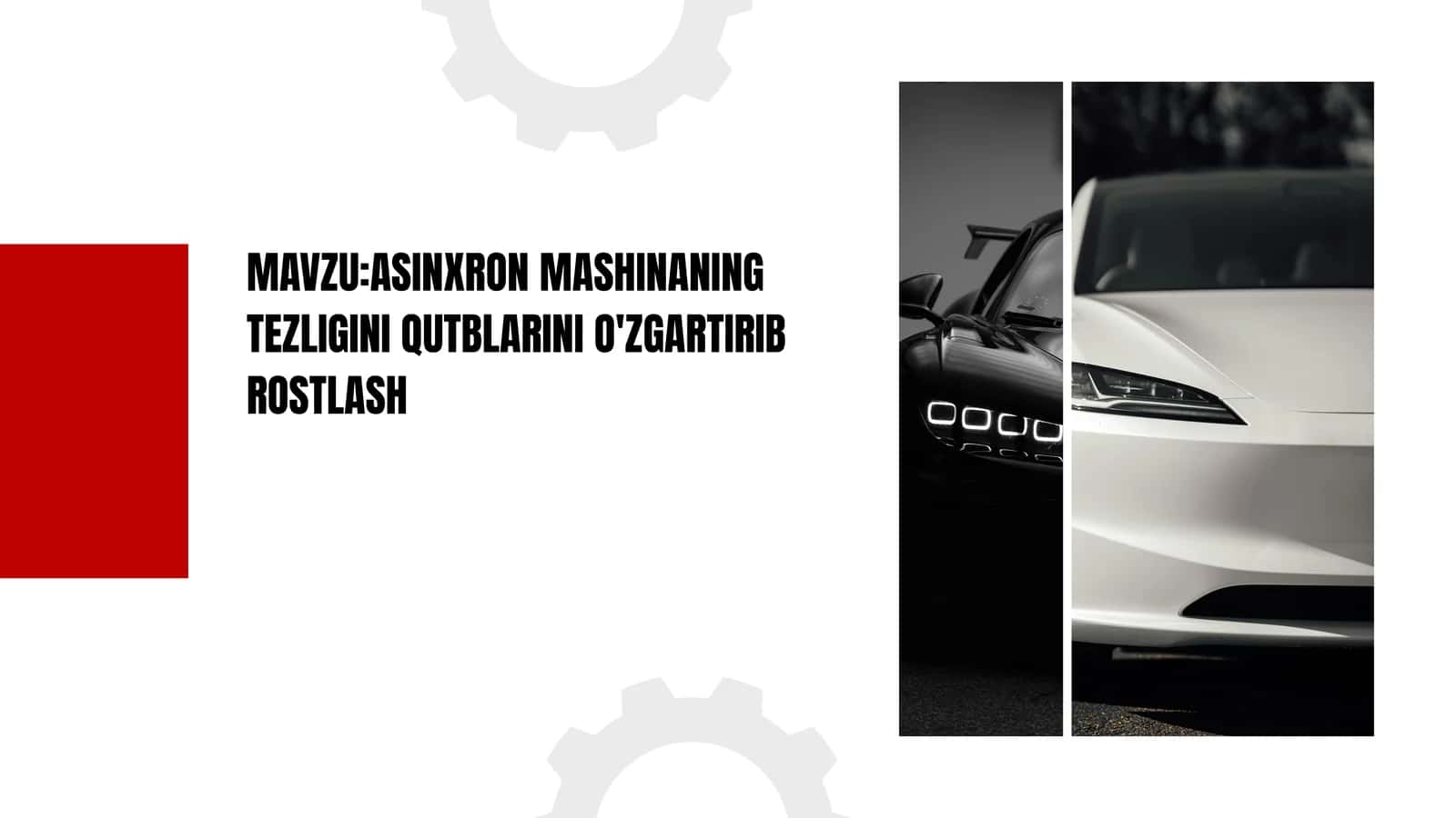 ASINXRON MASHINANING TEZLIGINI QUTBLARINI O'ZGARTIRIB ROSTLASH