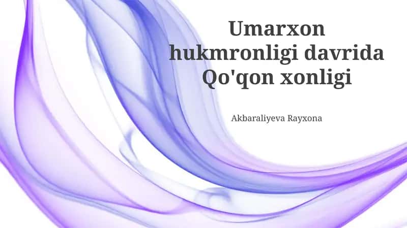 Qoʻqon xonligi davri haqida maʼlumotlar