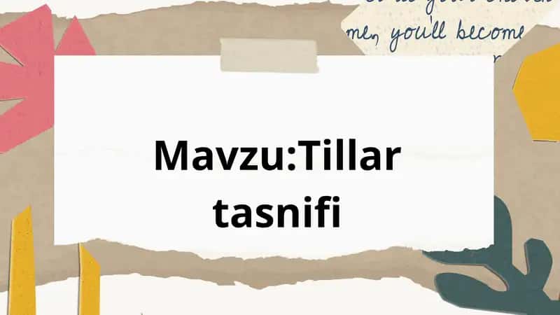 Tillar tasnifi