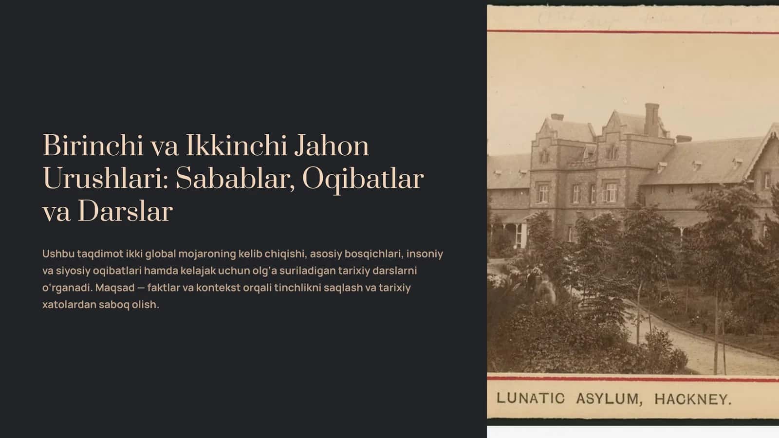 Birinchi va Ikkinchi Jahon Urushlari: Sabablar, Oqibatlar va Darslar