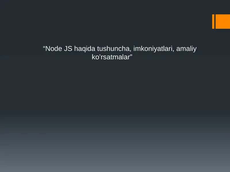 Node JS