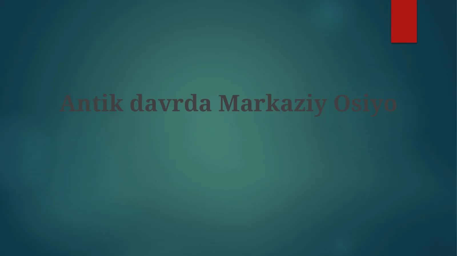 Antikdavrda Markaziy Osiyo