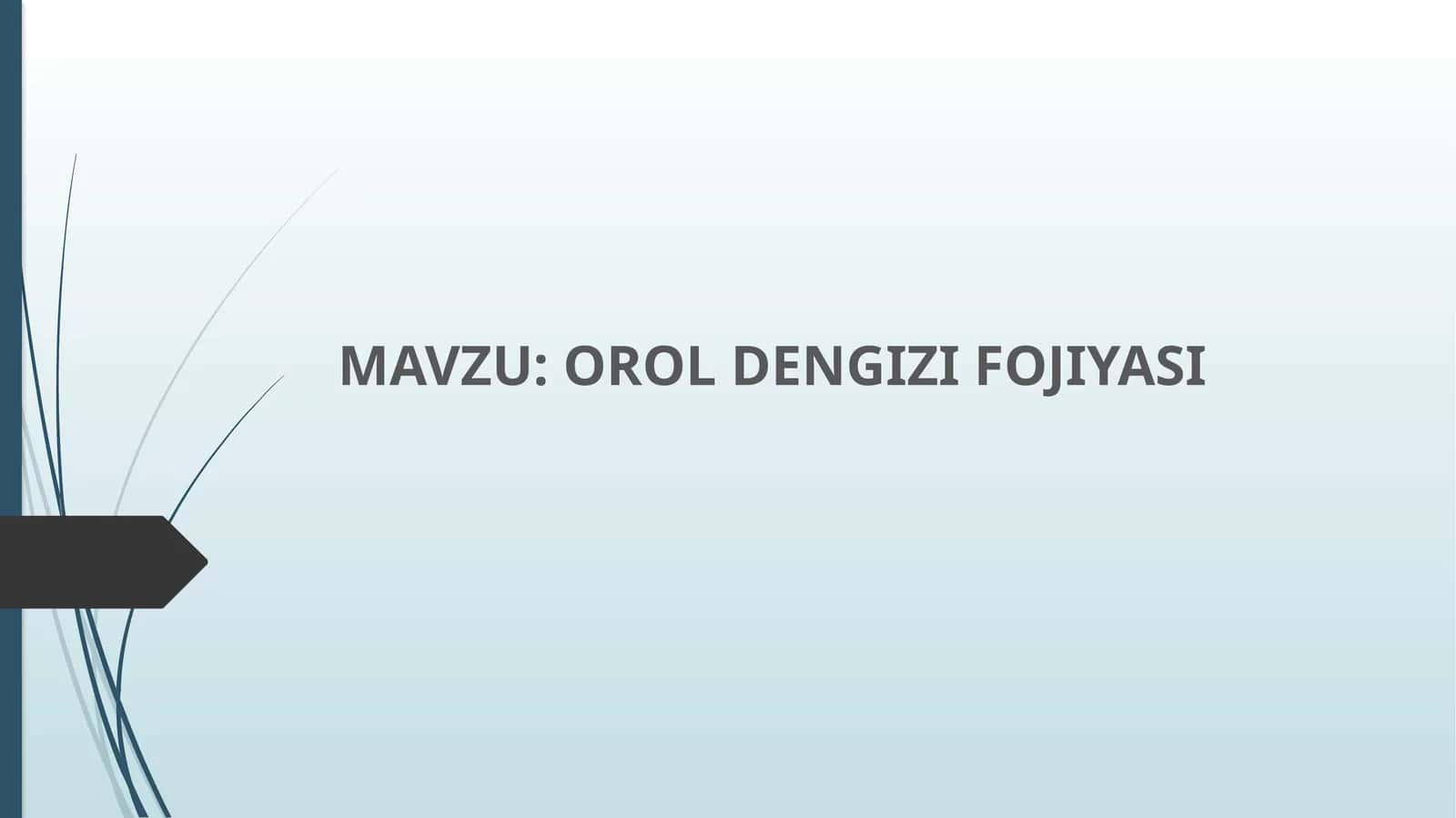Orol dengizi fojiyasi