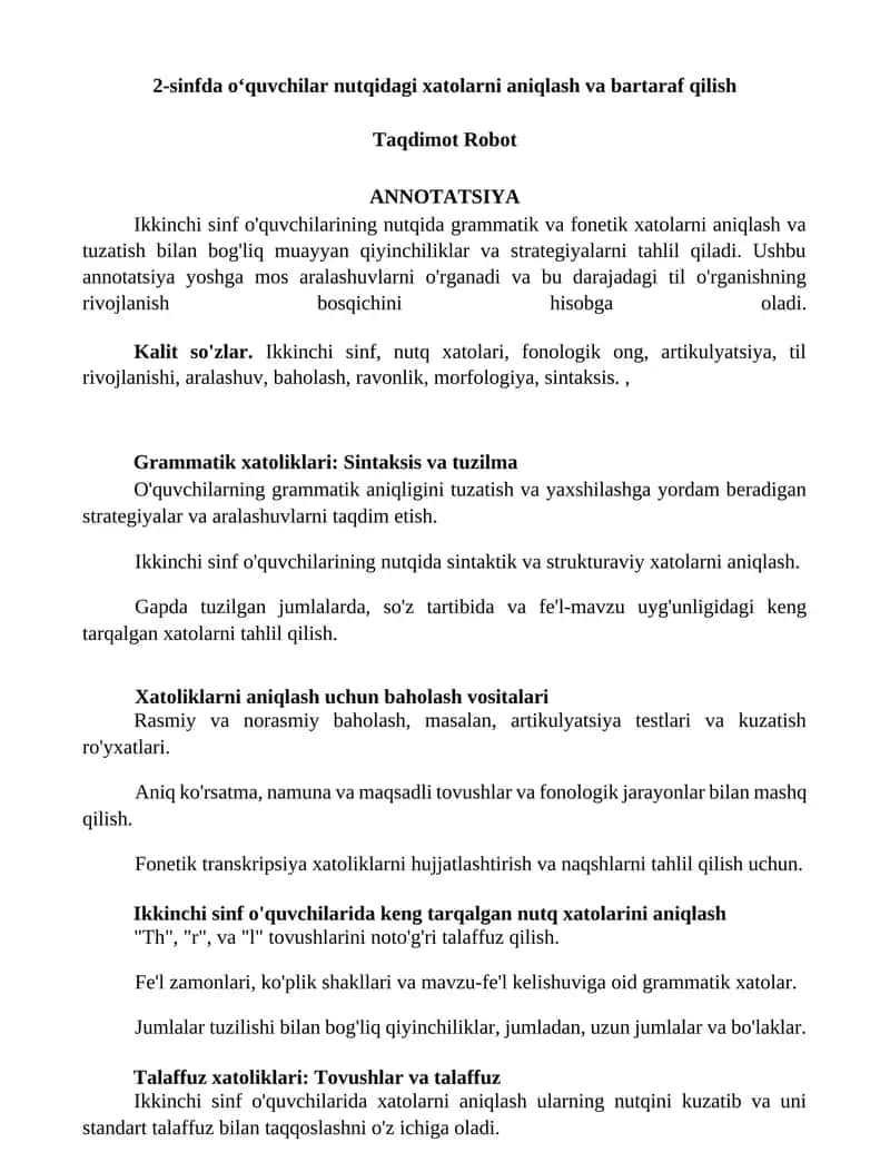 Taqdimot Robot