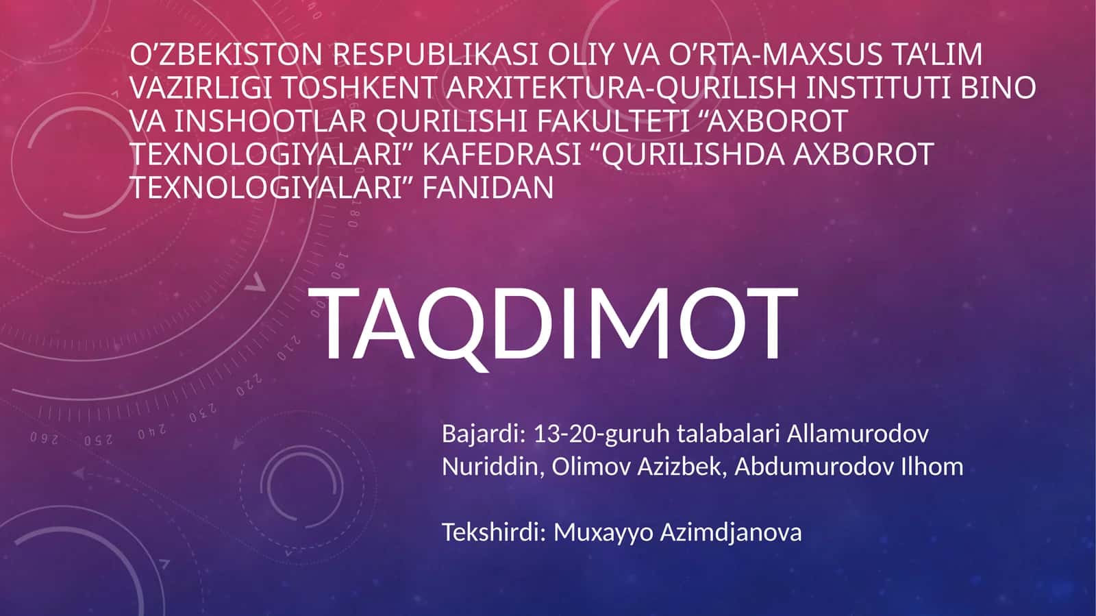 AutoCAD dasturi haqida