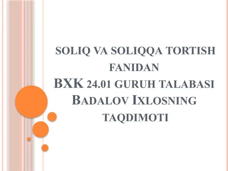 Foyda solig‘ining iqtisodiy mohiyati va joriy etilish bosqichlari