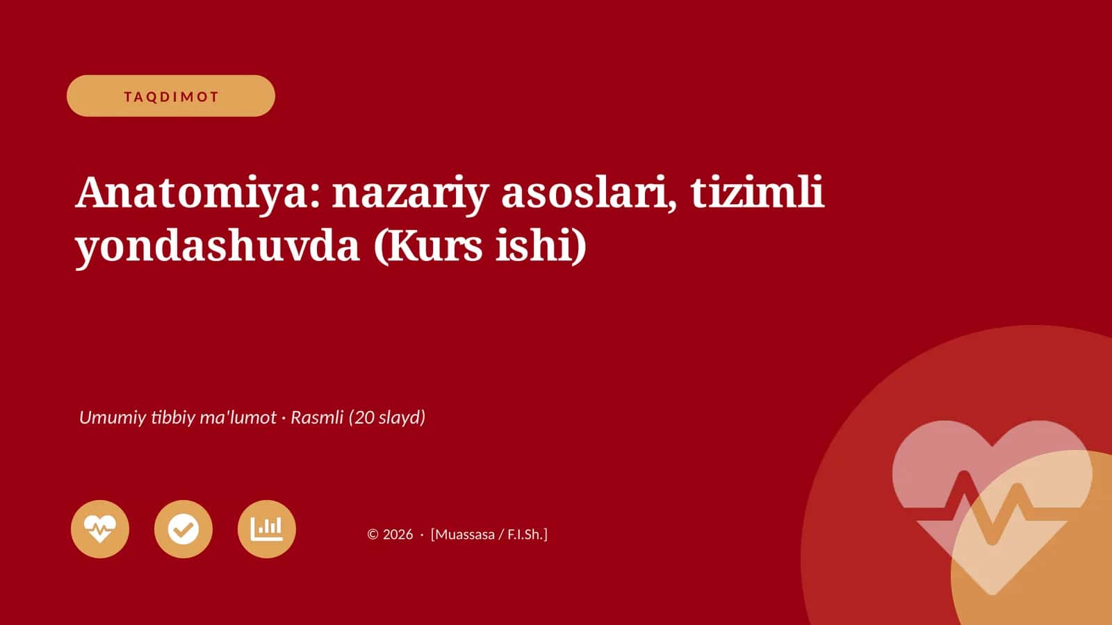Anatomiya: nazariy asoslari, tizimli yondashuvda (Kurs ishi)