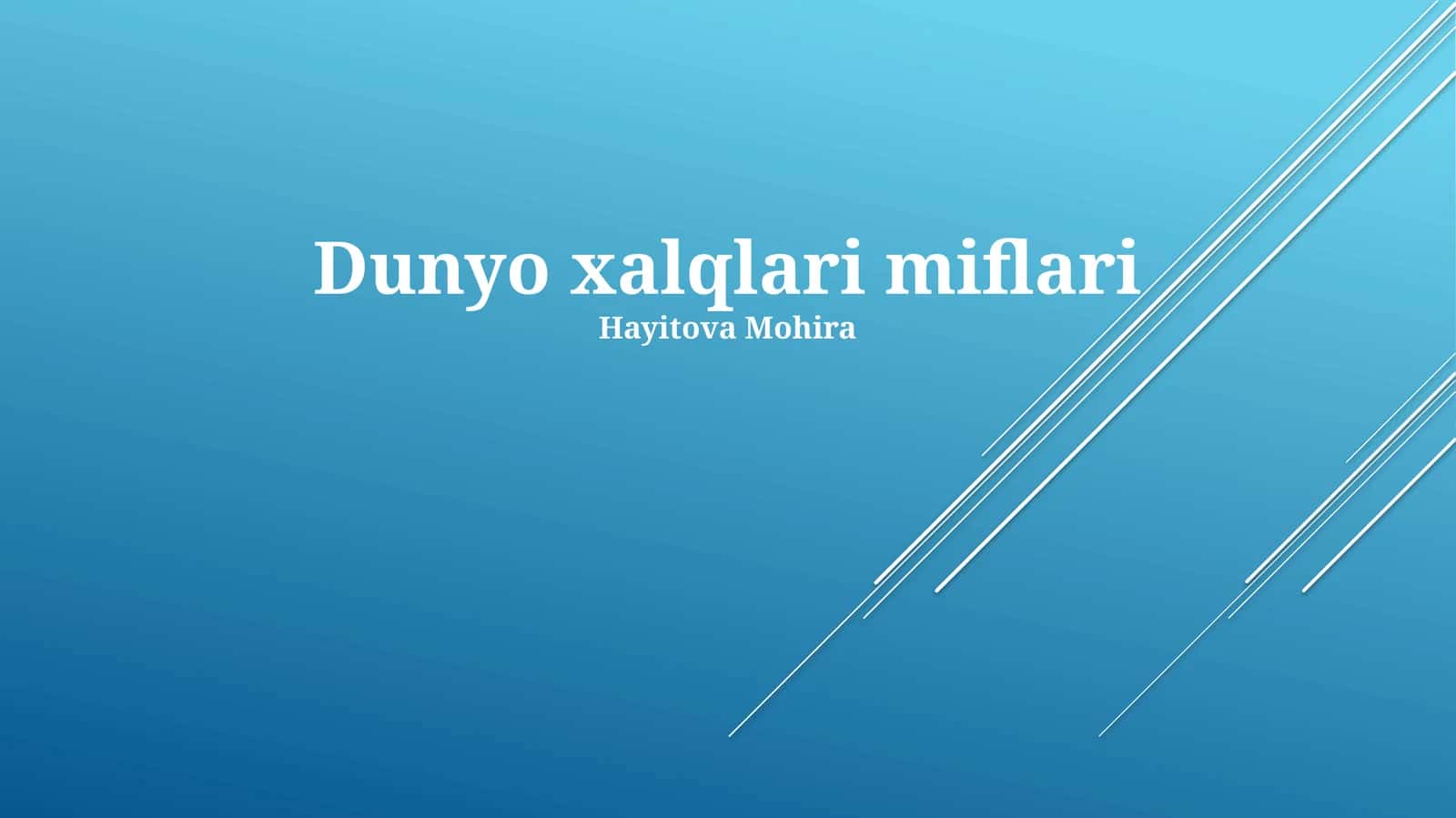 Dunyo xalqlari miflari
