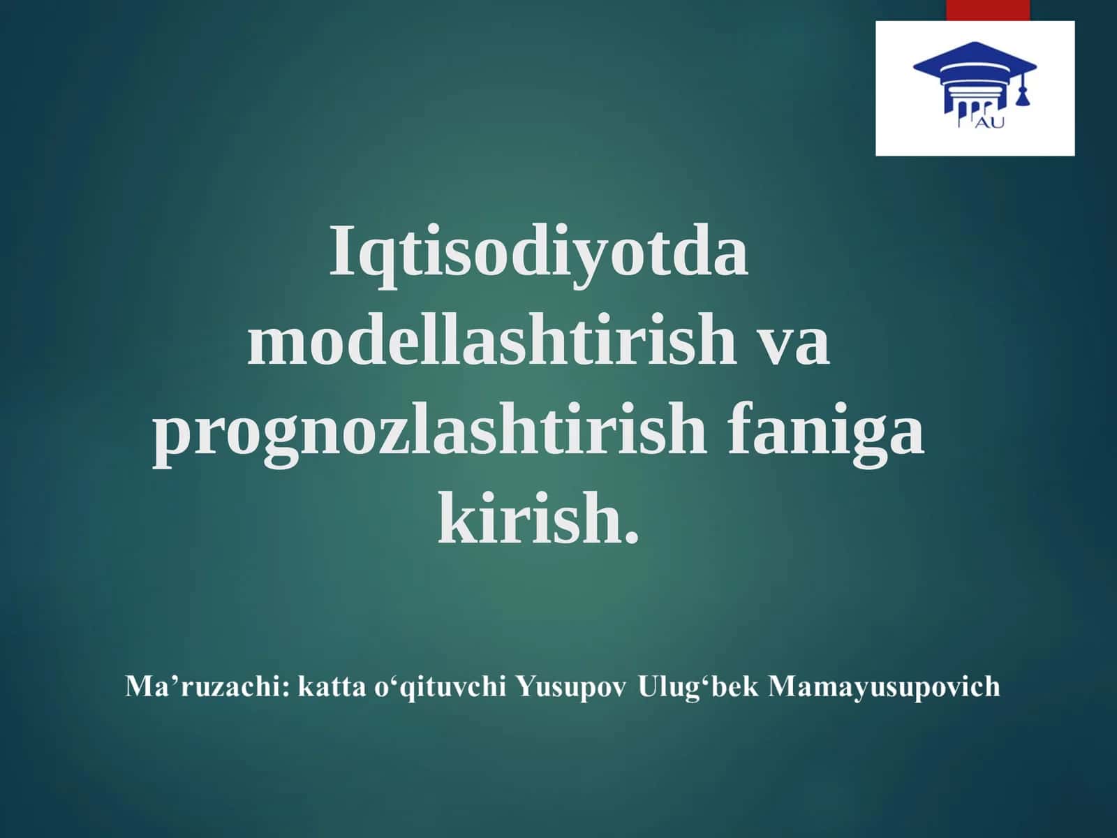 Model va modellashtirish tushunchalari