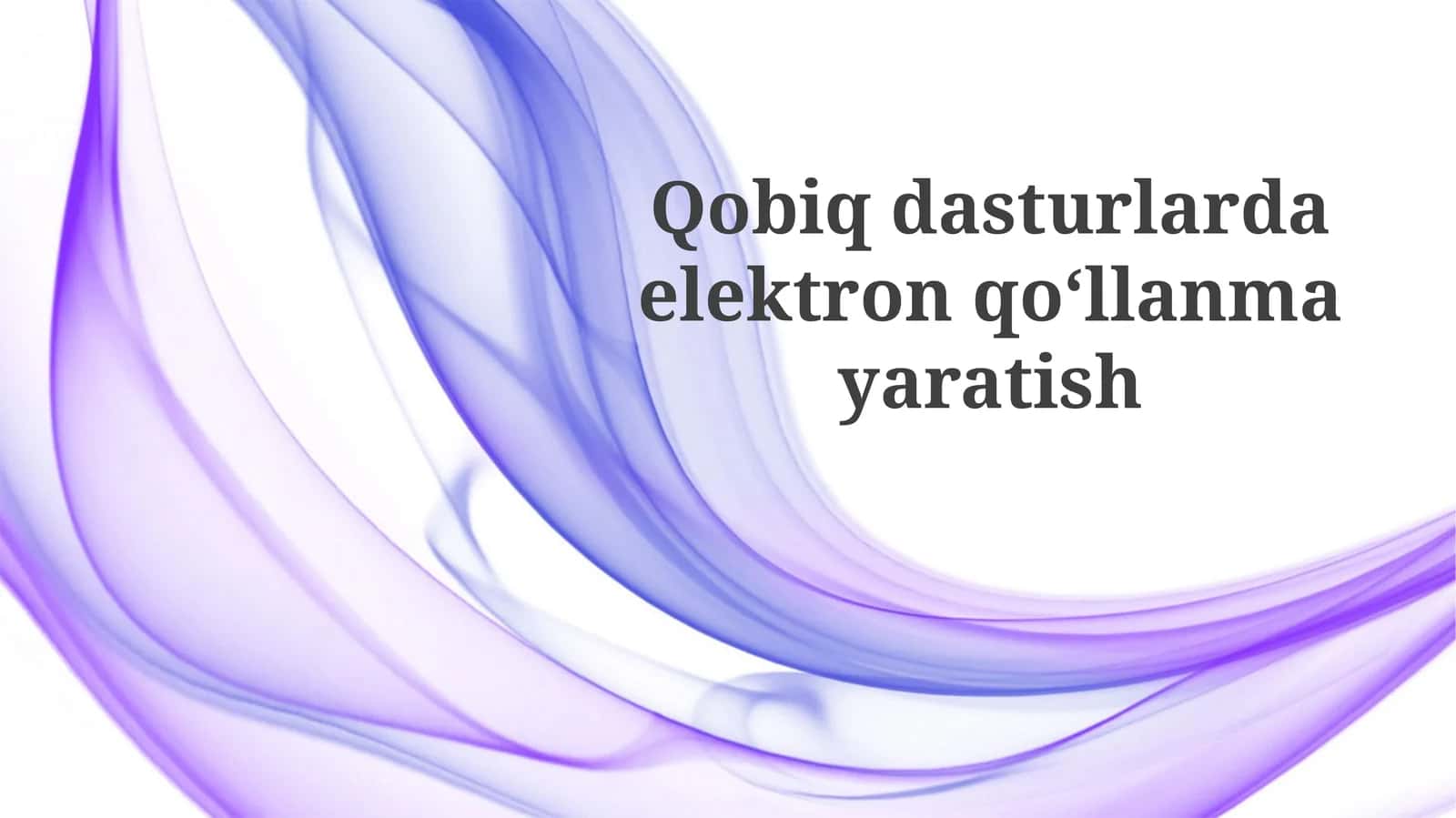 Elektron qo'llanmalar
