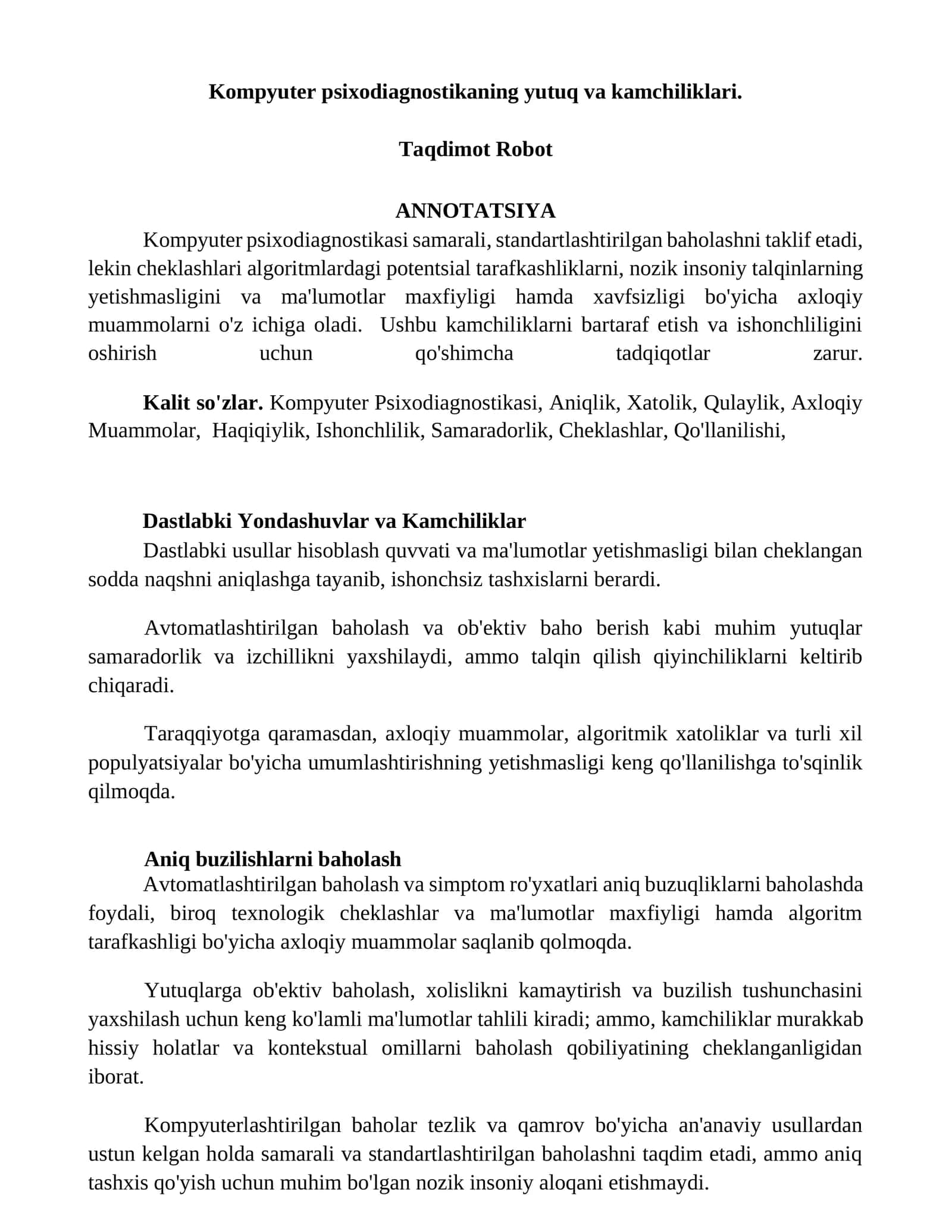 Kompyuter psixodiagnostikasi