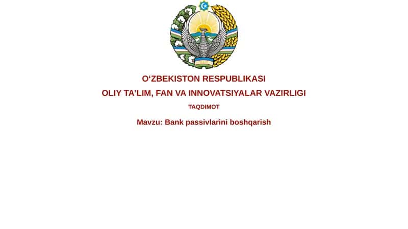 Bank passivlarini boshqarish