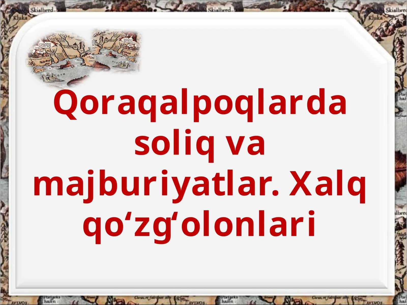 Qoraqalpoqlarda soliq va majburiyatlar. Xalq qo‘zg‘olonlari