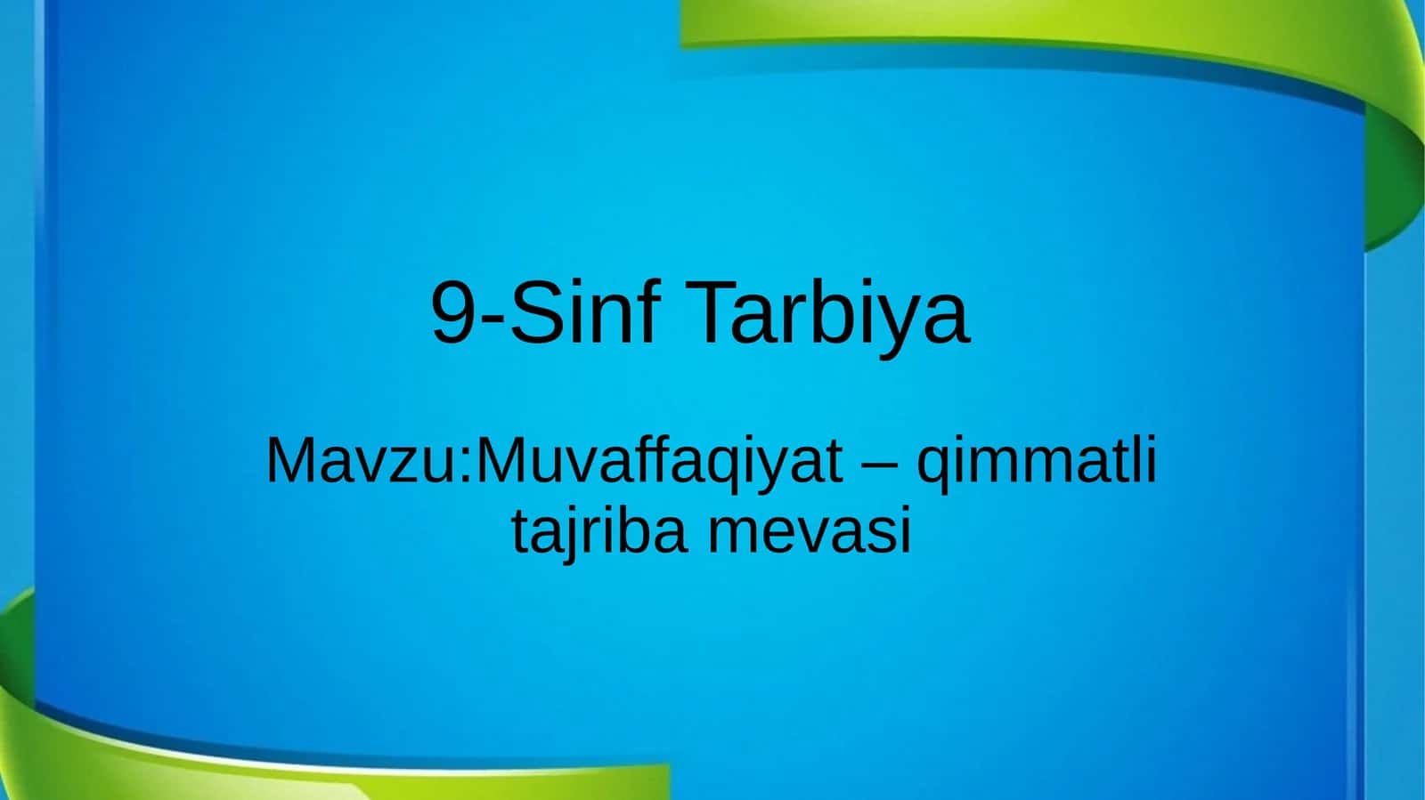 9-Sinf Tarbiya