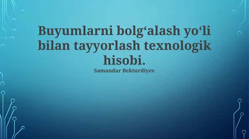 Materiallar Oqimi Simulyatsiyasi
