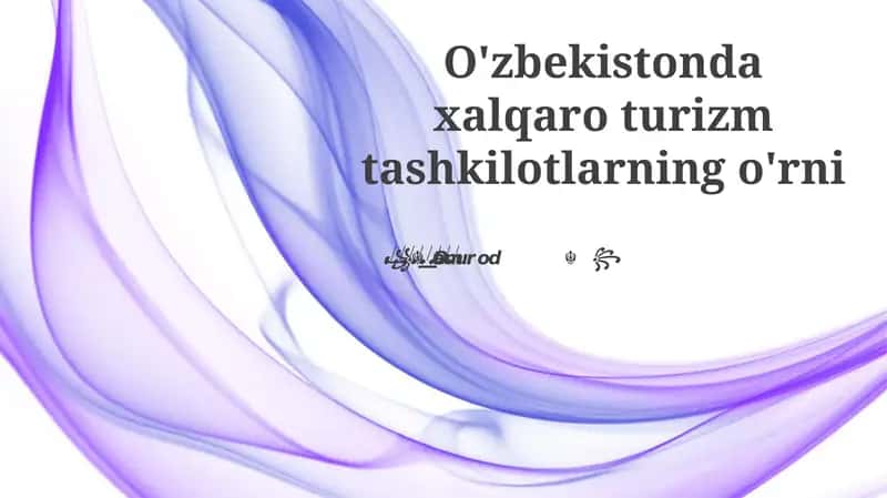 Xalqaro Turizm Tashkilotlarning O'rni