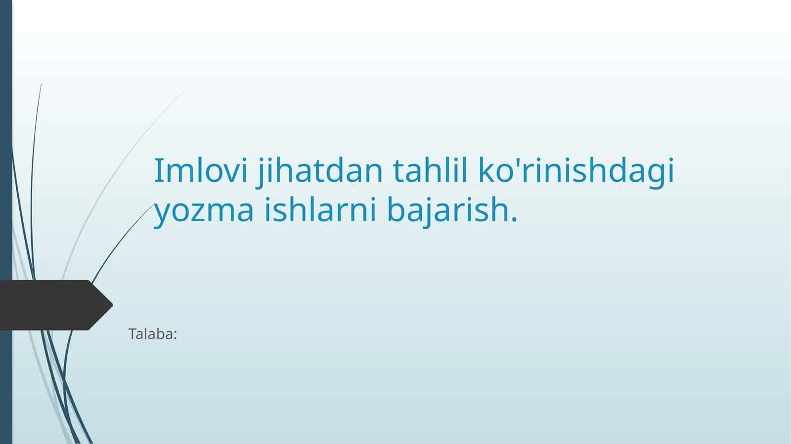 Imloviy yozma ishlari
