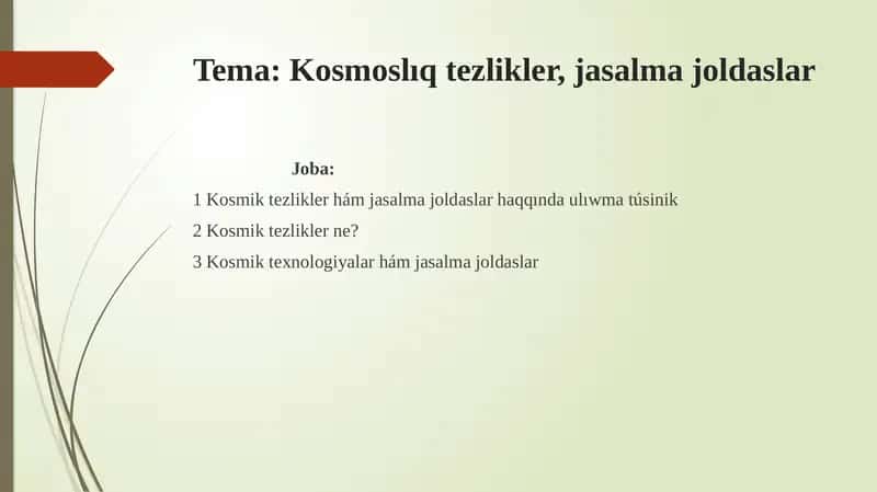 Kosmik Tezlikler va Jasadlar