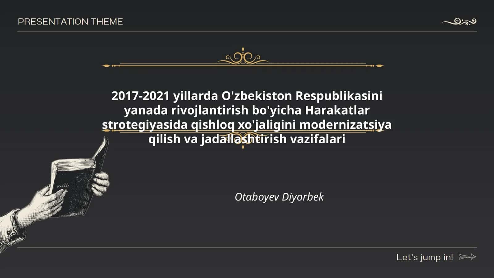 Qishloq xo'jaligini modernizatsiya qilish va jadallashtirish vazifalari