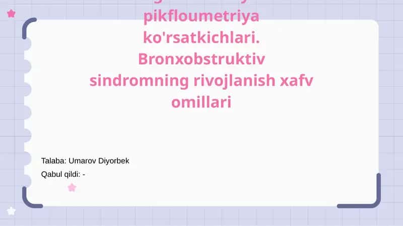 Norma va patalogiyada oksigemometriya va pikfloumetriya ko'rsatkichlari