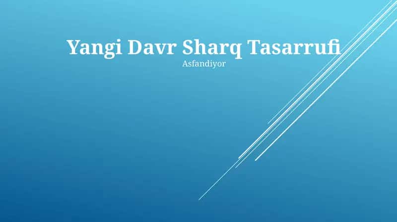 Yangi Davr Sharq Tasarrufi
