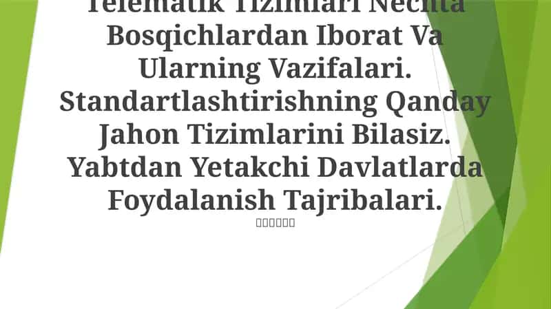 Telematik Tizimlari