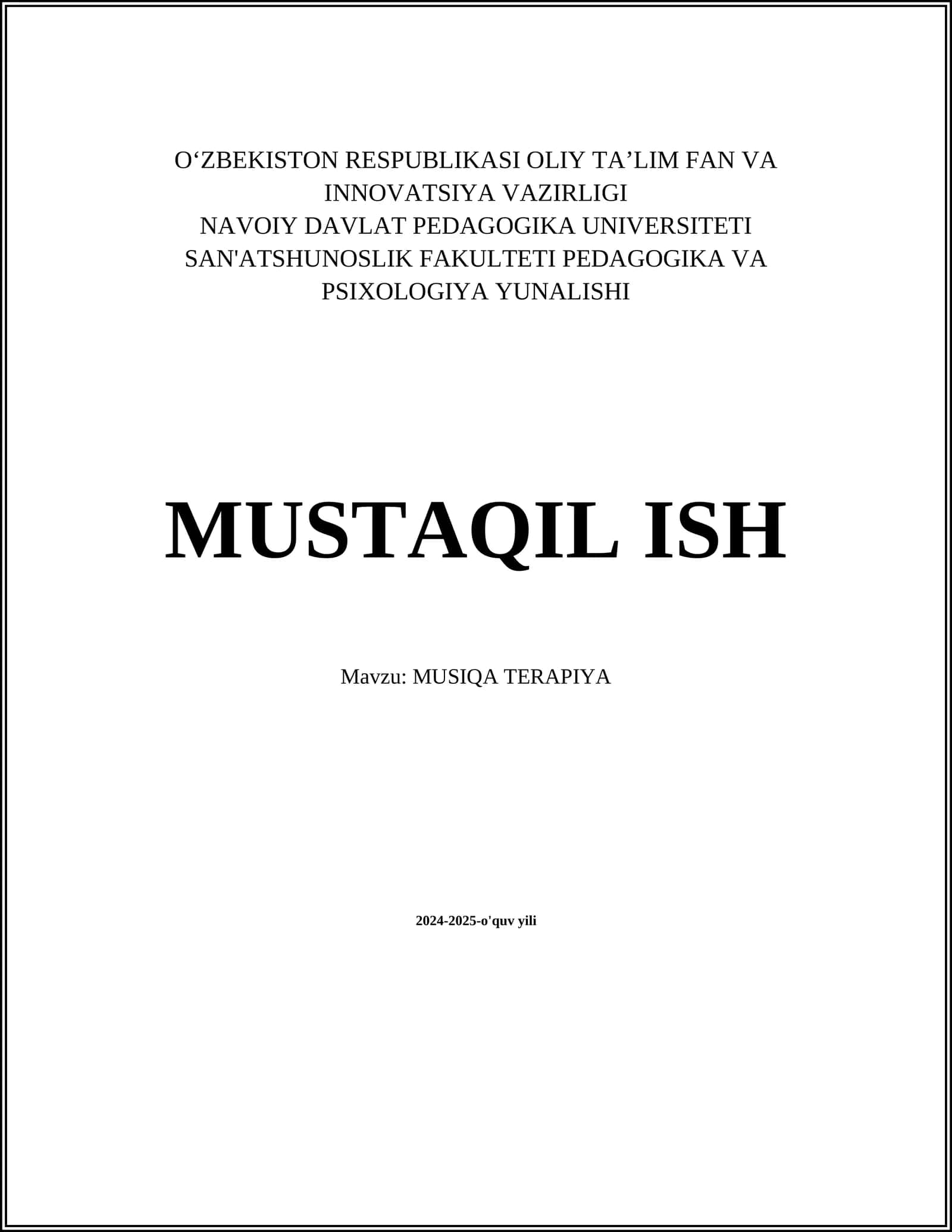 MUSIQA TERAPIYA