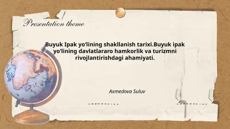 Buyuk Ipak yoʻlining shakllanish tarixi