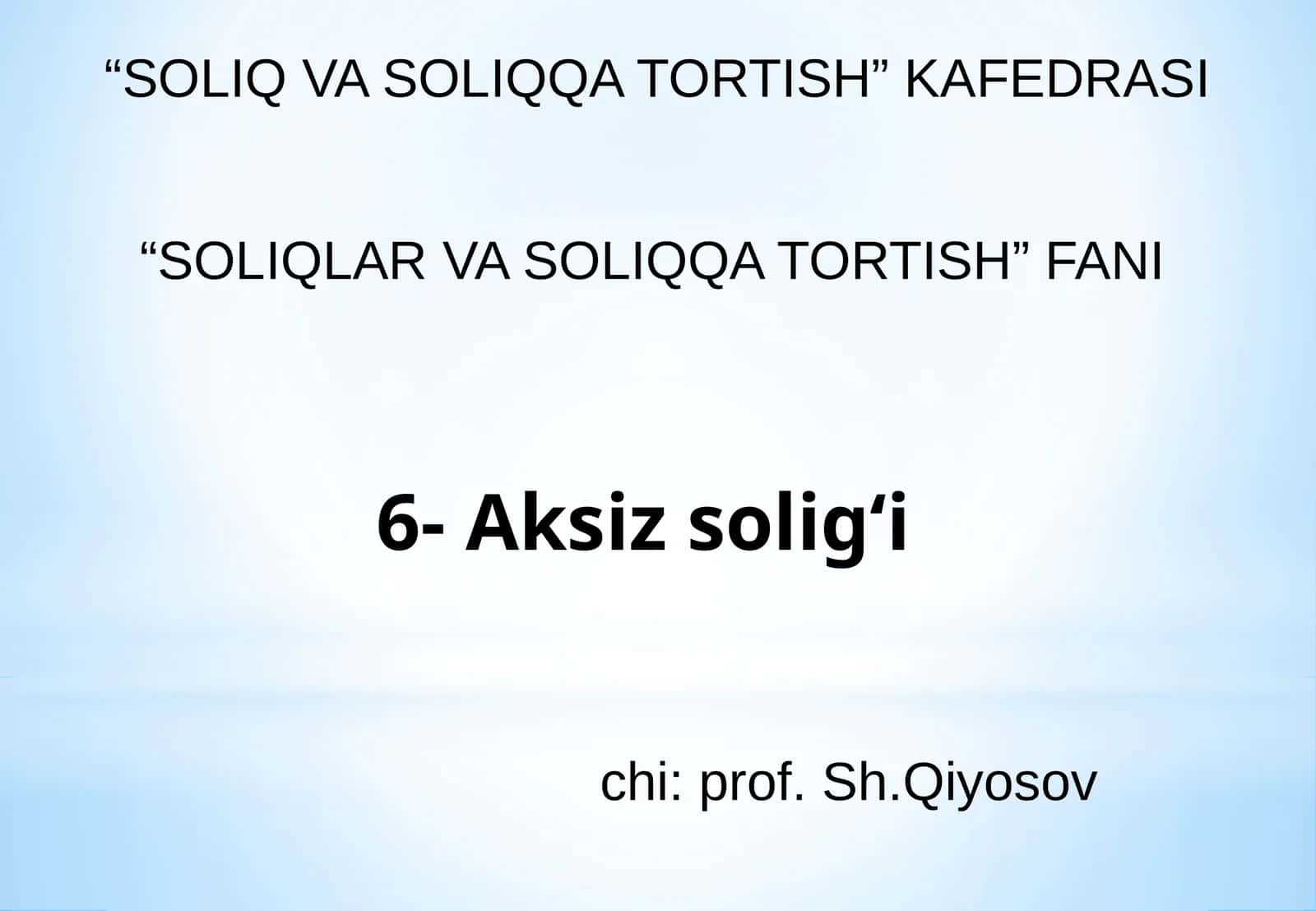 Aksiz solig‘i