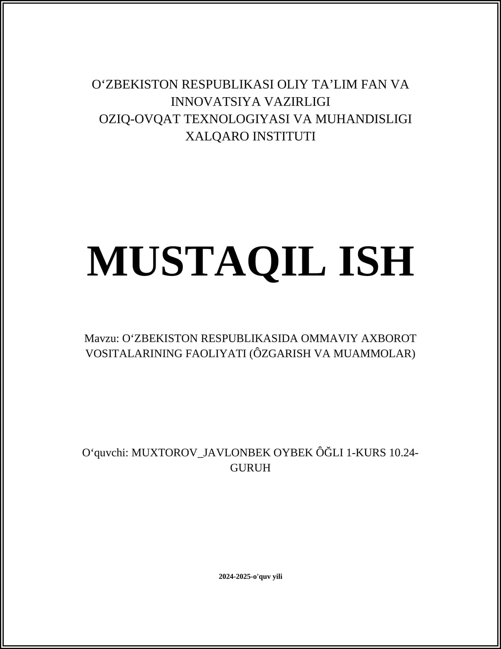 Ommaviy axborot vositalarining rivojlanishi tarixi Oʻzbekistonda