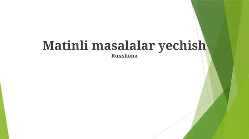Yechimni tadqiq qilish