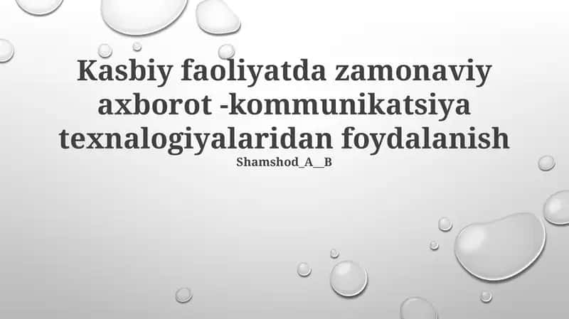 Avtomatlashtirish va Samaradorlik Dasturiy Ta'minoti