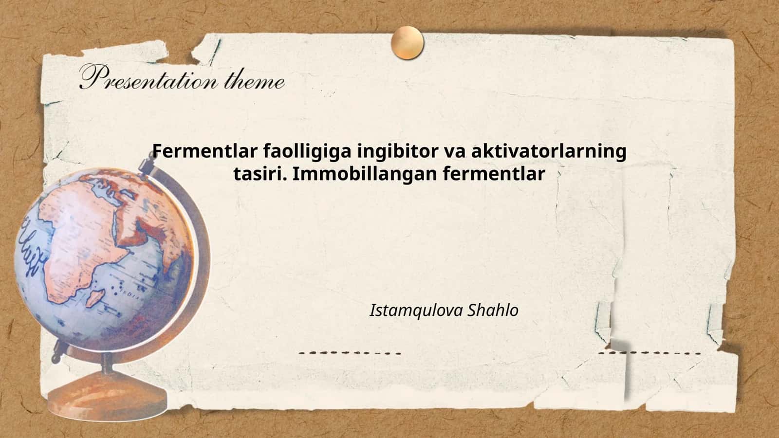 Fermentlar faolligiga ingibitor va aktivatorlarning tasiri