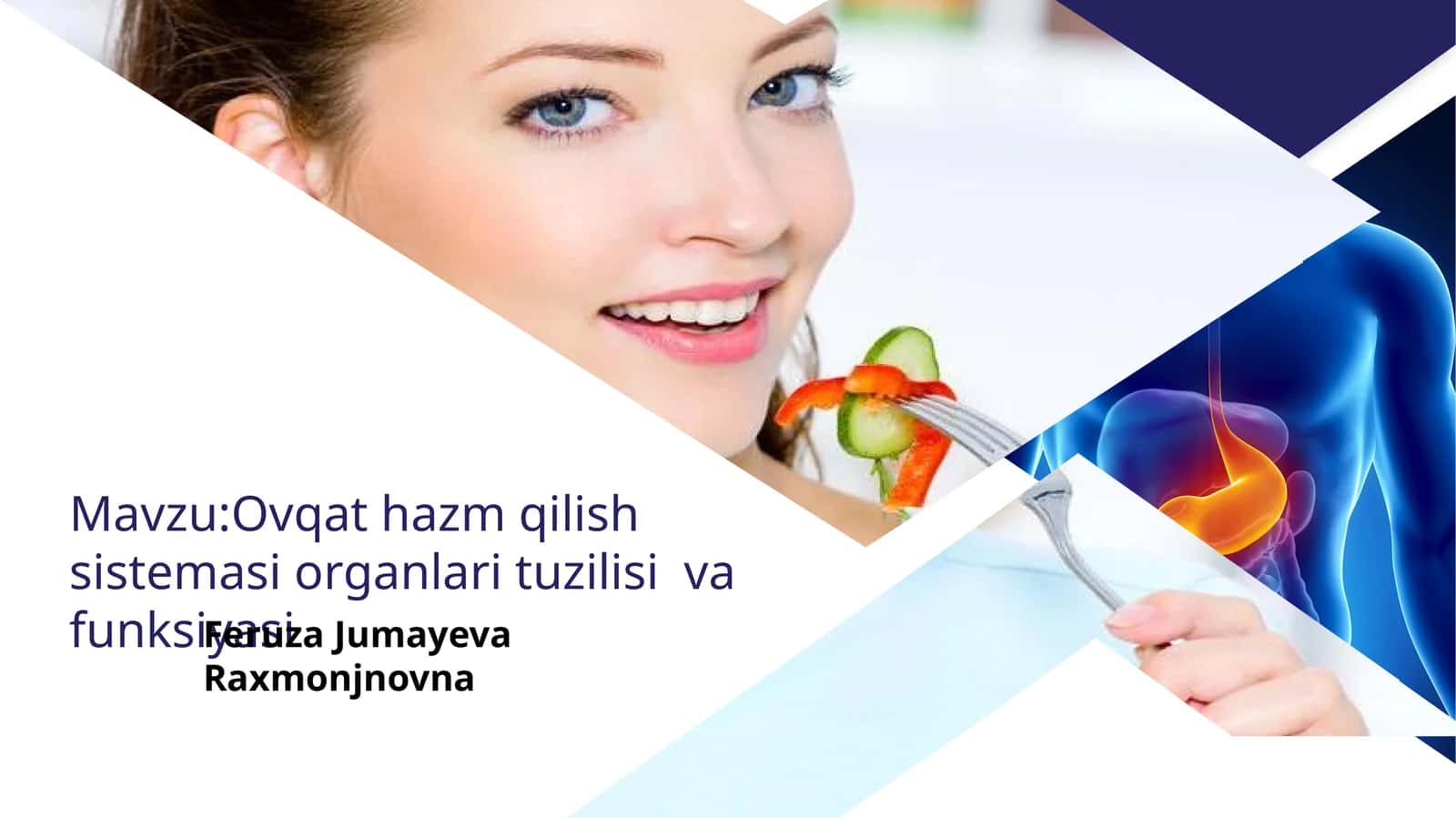 Ovqat hazm qilish sistemasi organlari tuzilishi va funksiyasi