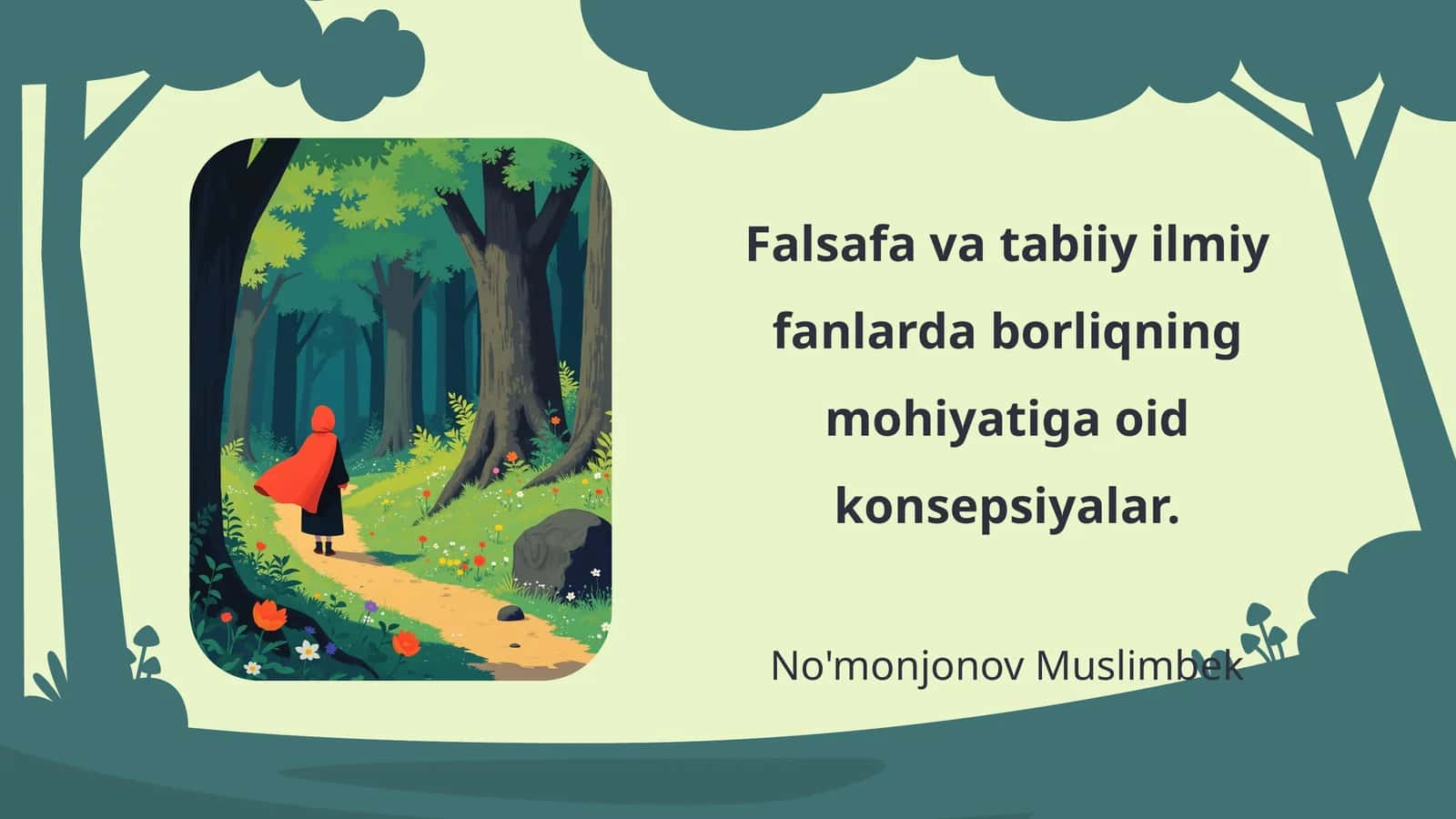 Falsafa va tabiiy ilmiy fanlarda borliqning mohiyatiga oid konsepsiyalar