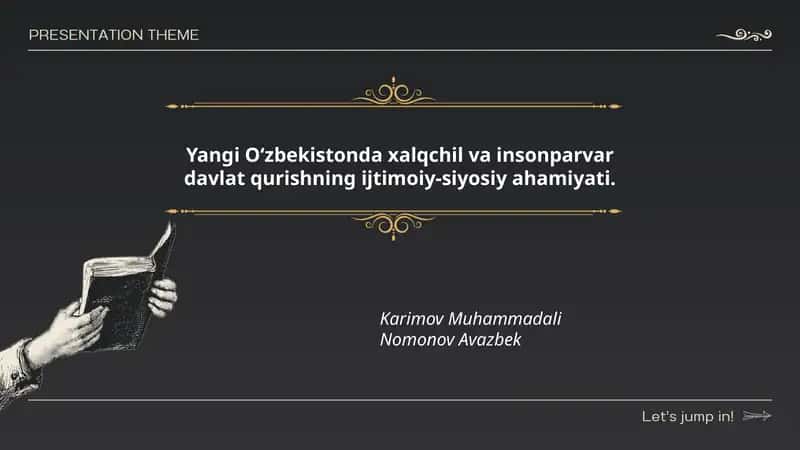 Xalqchil va Insonparvar Davlat Qurishning Ijtimoiy-Siyosiy Ahamiyati