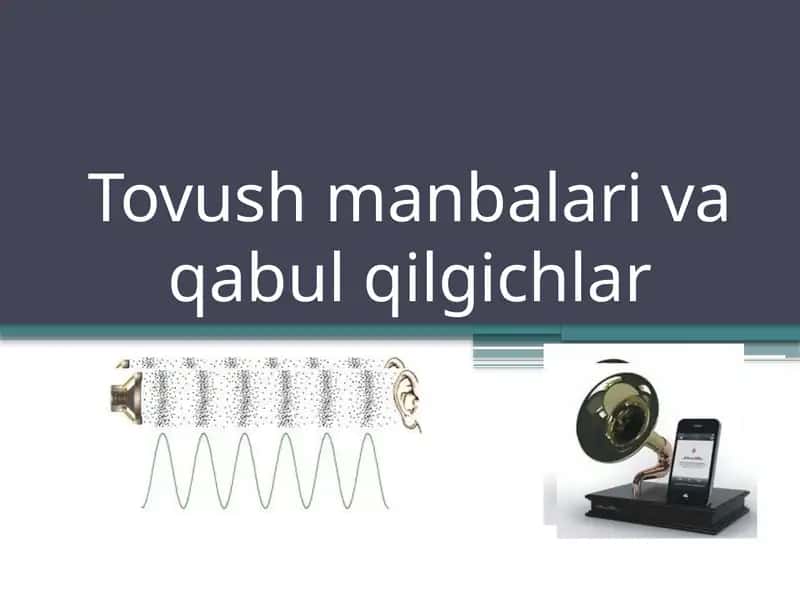 Tovush manbalari va qabul qilgichlar
