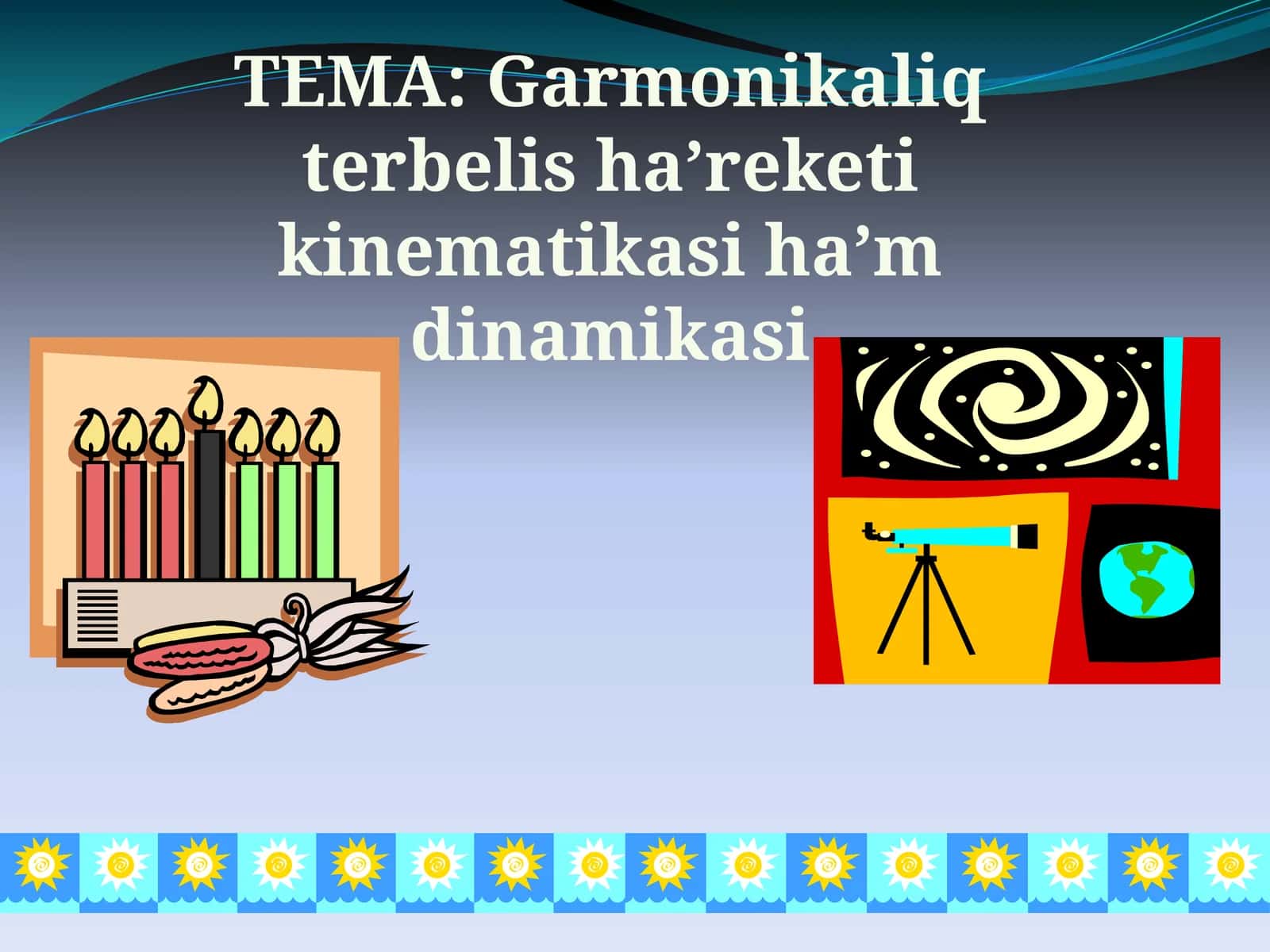 Garmonikaliq terbeli sha’reketi kinematikasi ha’mdinamikasi