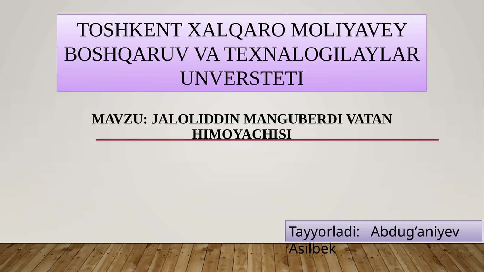 Jaloliddin Manguberdi vatan himoyachisi