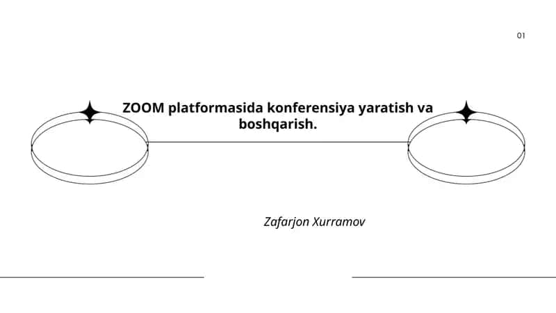 ZOOM platformasida konferensiya yaratish va boshqarish