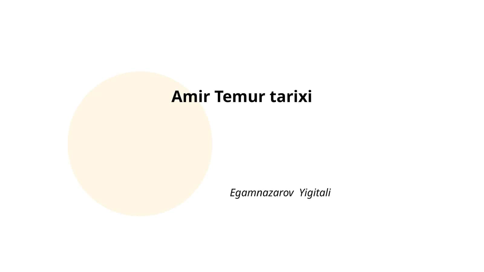 Amir Temur tarixi