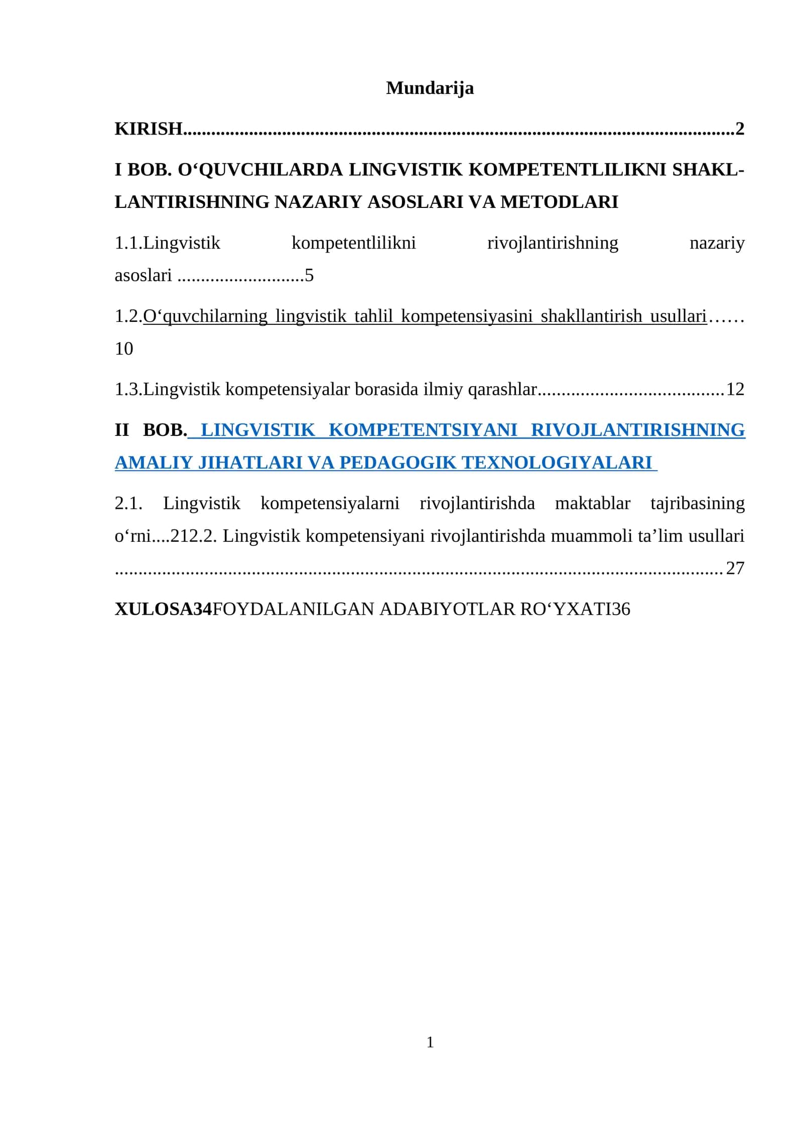 LINGVISTIK KOMPETENTLILIKNI SHAKL-LANTIRISHNING NAZARIY ASOSLARI VA METODLARI