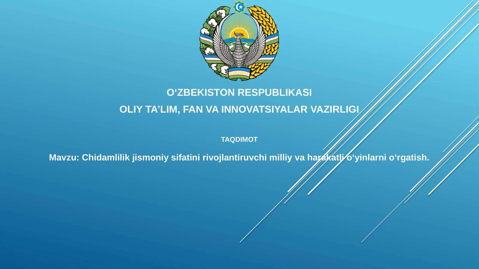 Agilityni rivojlantiruvchi milliy va harakatli o'yinlar: Ta'rif, ahamiyat va fiziologik asoslar