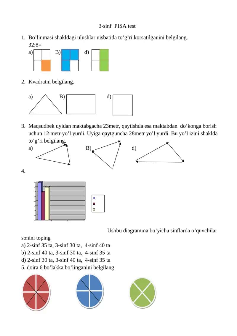 3-sinf PISA test