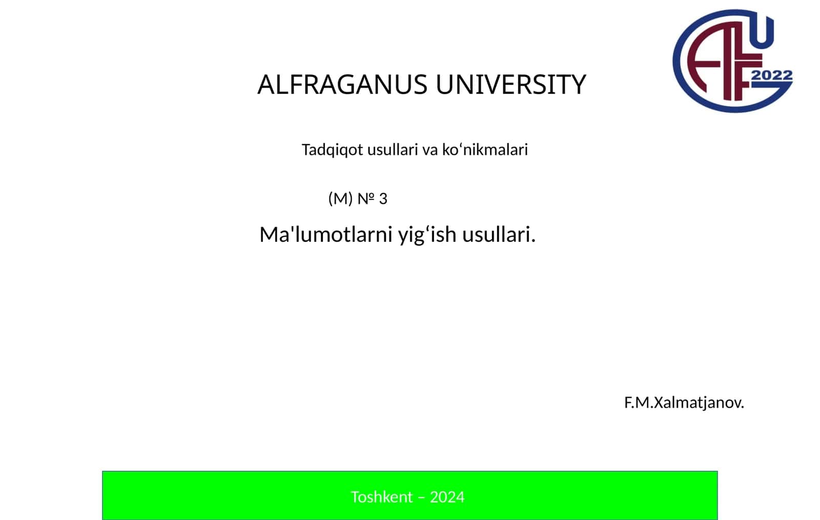 Ma'lumotlarni yigʻish usullari