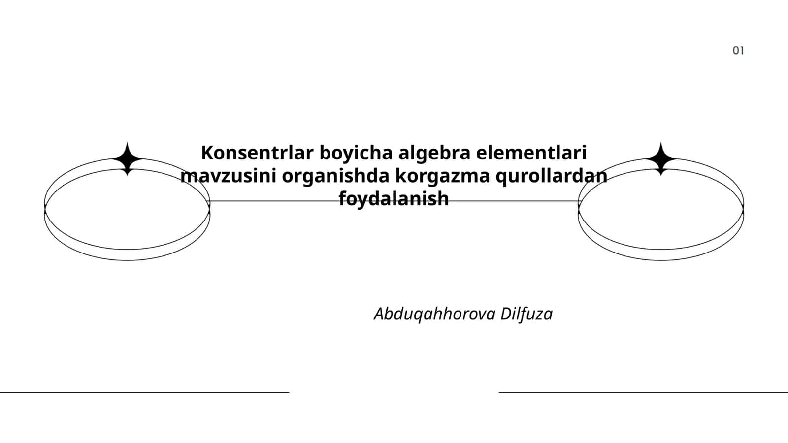 Konsentrlar boyicha algebra elementlari mavzusini organishda korgazma qurollardan foydalanish