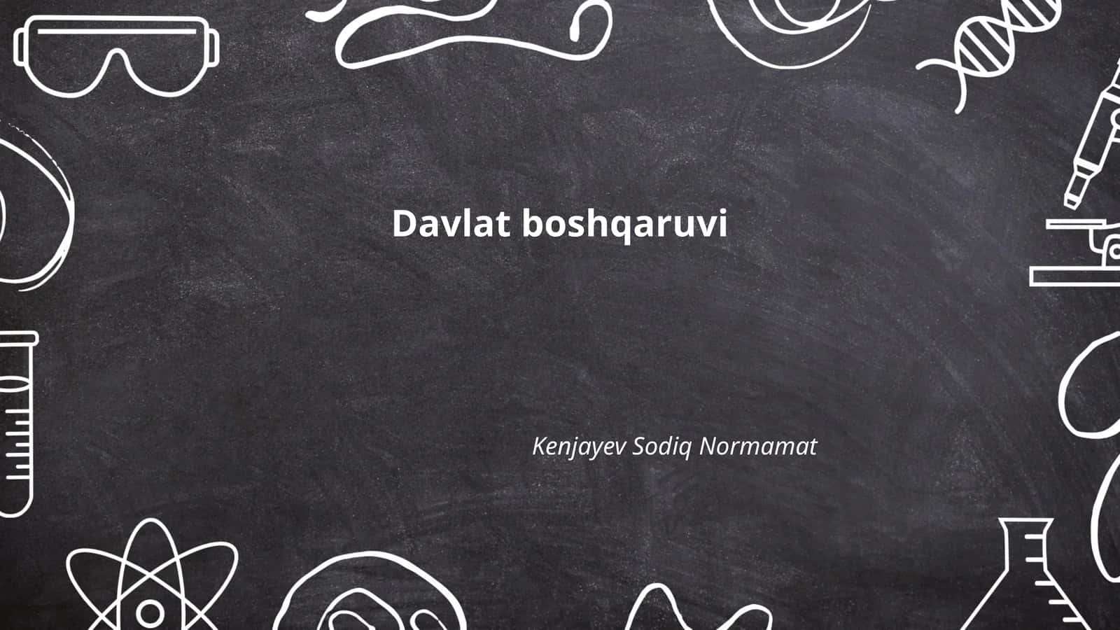 Davlat boshqaruvi