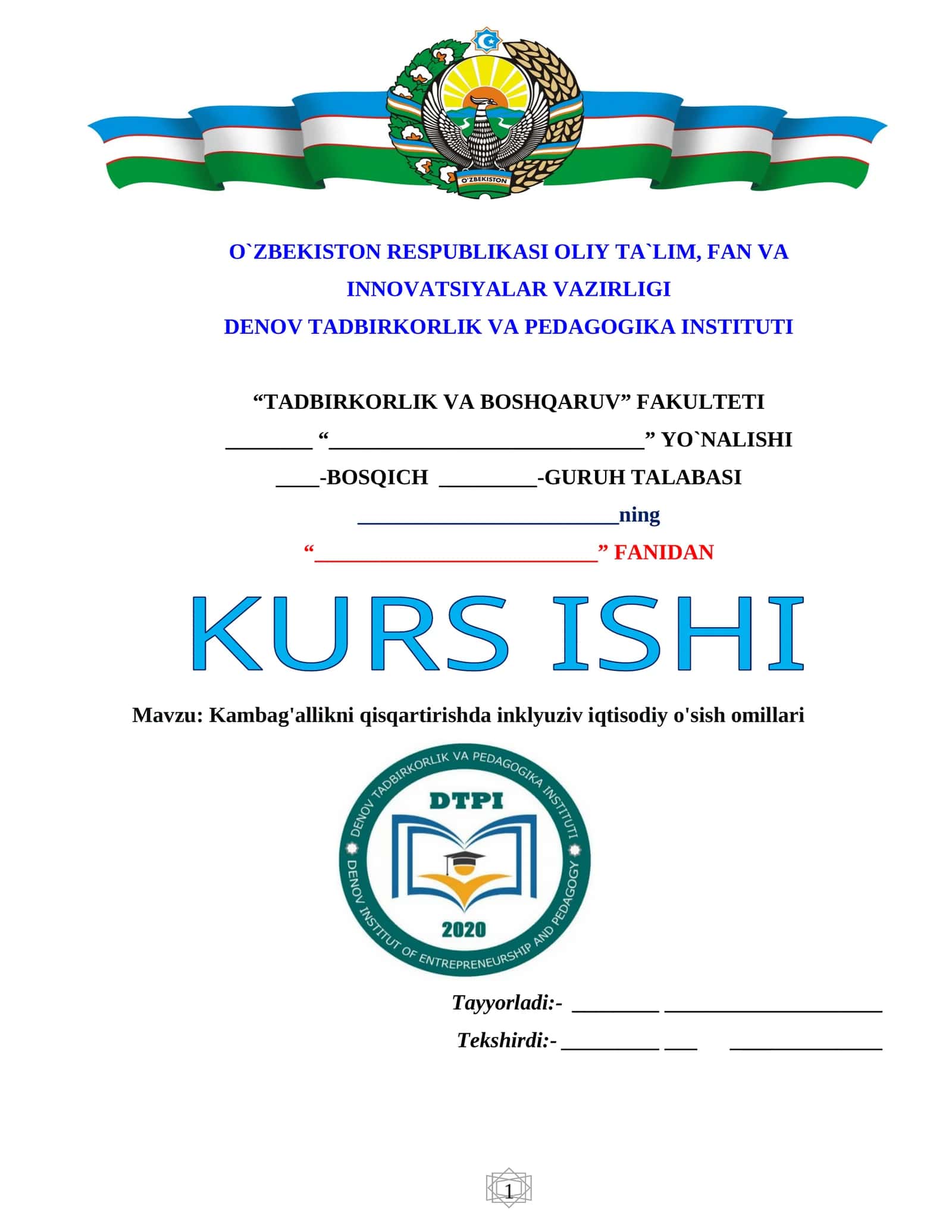 Tadbirkorlik va boshqaruv